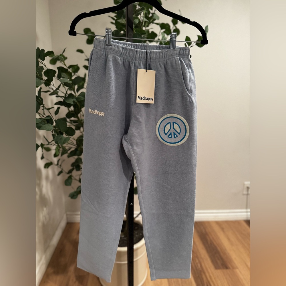Madhappy PEACE Sign Collection French Terry Sweat Pants Textured Cotton Limited